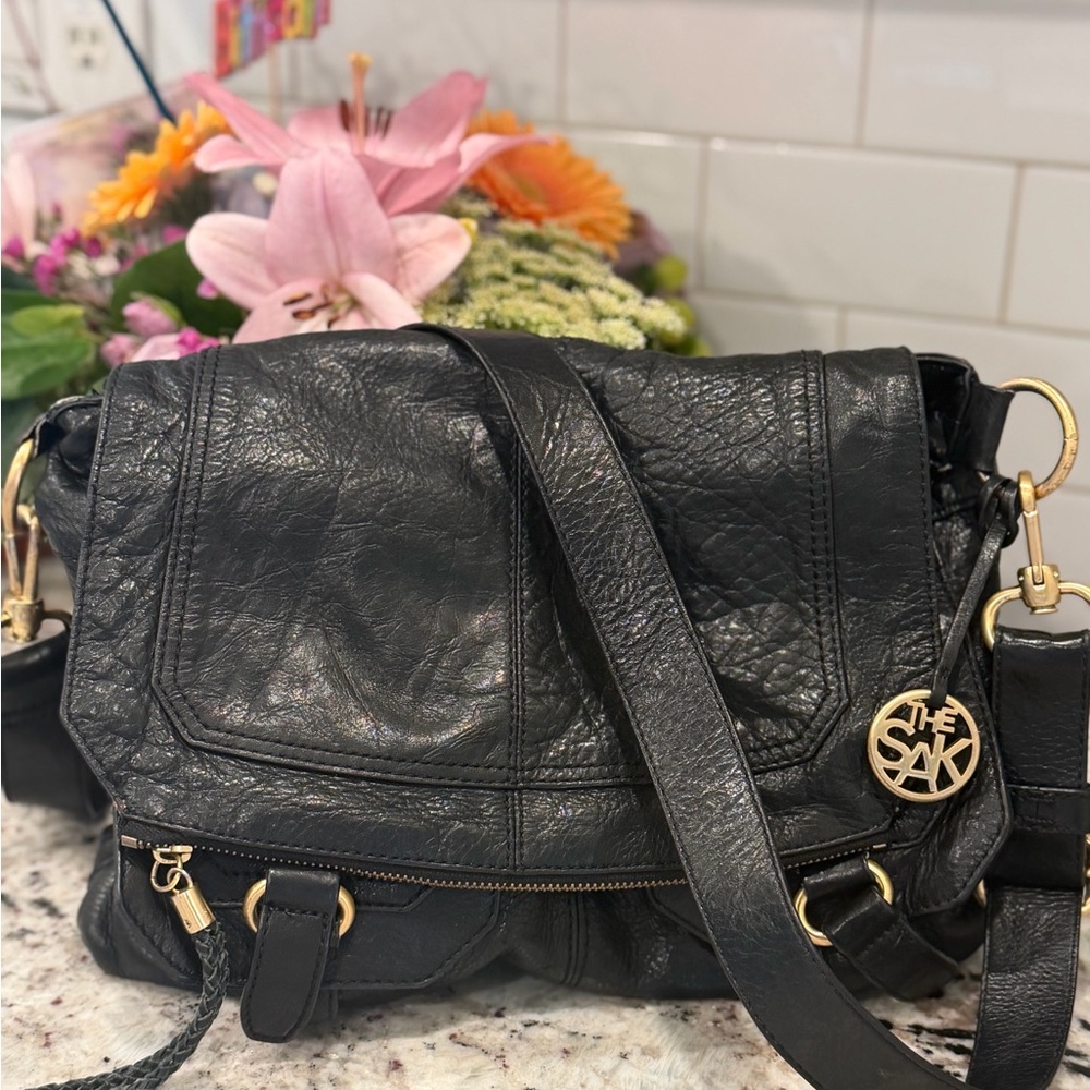 The Sak Black Leather Crossbody Bag - Picture 10 of 11